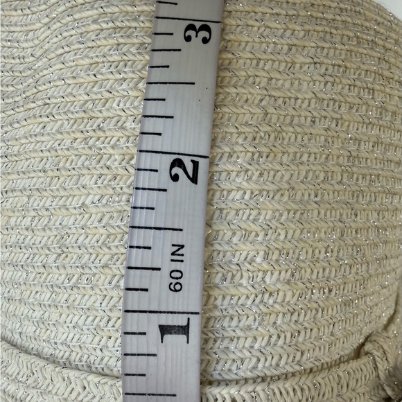 Nine West Elegant Soft White Straw Sun Hat – Chic Summer Boho Beach Style - Picture 11 of 12